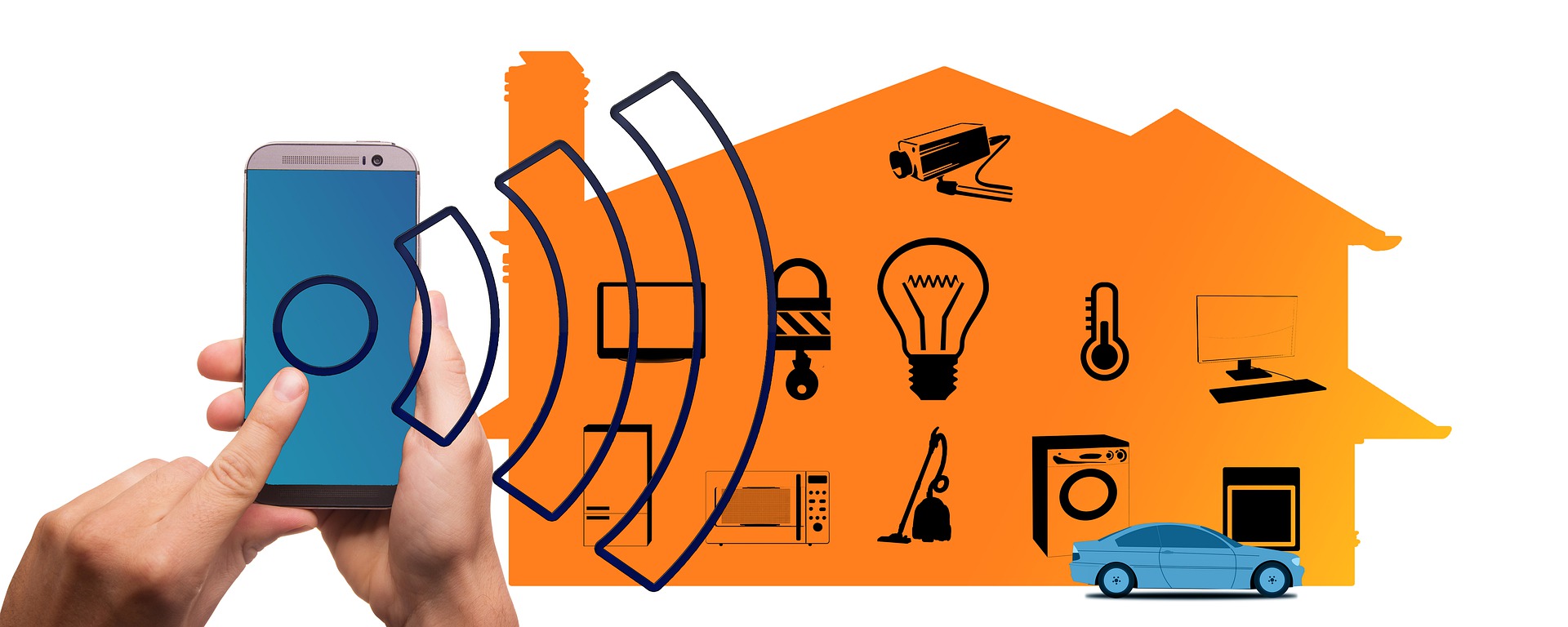 Assistive Technology for Independent Living simple illustration on how a smart home works
